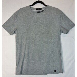 Tailored Recreation T-Shirt Premium S/S Crewneck Gray With Stripes Men’s L